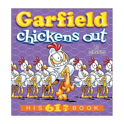 英文原版 Garfield Chickens Out His 61st Book 加菲猫 鸡跑出来啦 全彩漫画汇编 Jim Davis 英文版 进口英语原版书籍