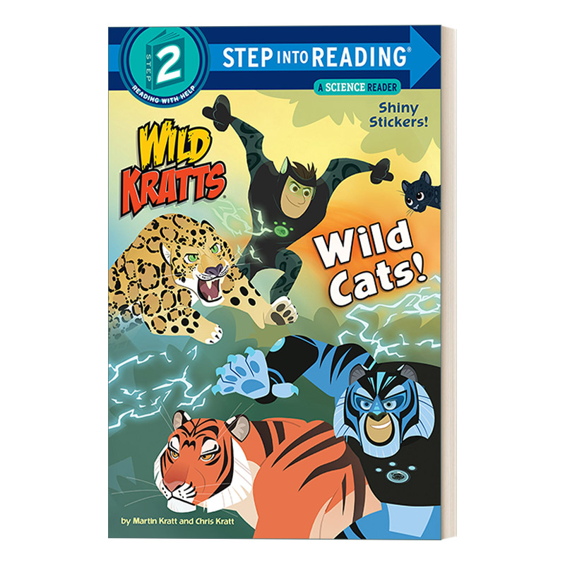 英文原版 Step into Reading 2 - Wild Cats! Wild Kratts 动物兄弟 野猫 英文版 进口英语原版书籍