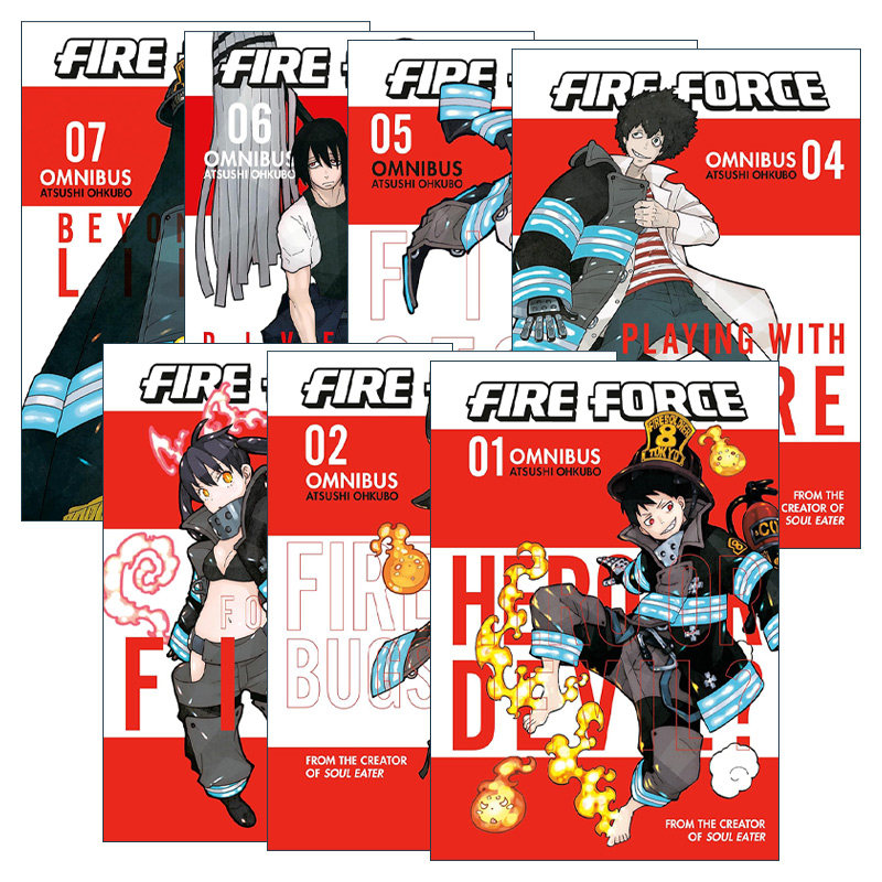 英文原版 Fire Force Omnibus 炎炎消防队 精选集1-7册 同名动漫漫画 大久保笃 英文版 进口英语原版书籍