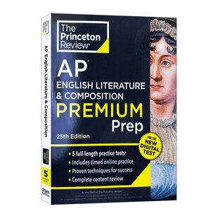英文原版 Princeton Review AP English Literature & Composition Premium Prep 25th Edition 普林斯顿评论AP英语文学与写作2025