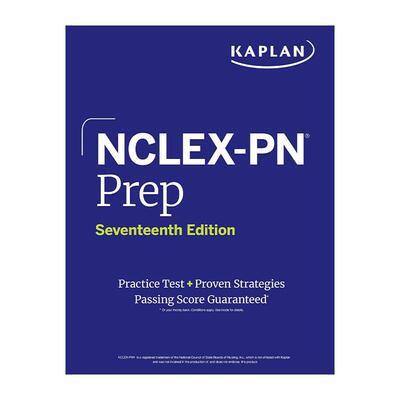 英文原版 NCLEX-PN Prep 卡普兰 美国职业护士考试备考 第7版 英文版 进口英语原版书籍