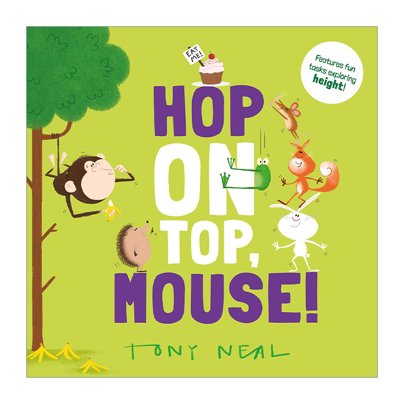 英文原版 Hop on Top Mouse 数学主题概念绘本 牛津精品认知绘本 老鼠 跳上去 英文版 进口英语原版书籍