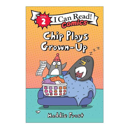 英文原版 Chip Plays Grown-Up 小企鹅奇普当家 I Can Read Comics Level 2分级阅读儿童漫画 英文版 进口英语原版书籍