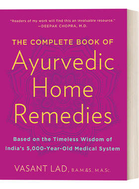 英文原版 The Complete Book of Ayurvedic Home Remedies 阿育吠陀家庭疗法 印度 Vasant Lad 英文版 进口英语原版书籍