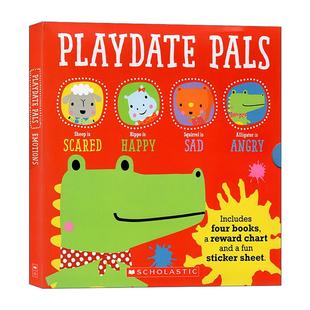 英文原版 Playdate Pals Emotions Collection 儿童情绪管理绘本4册盒装 喜怒哀惧 英文版 进口英语原版书籍