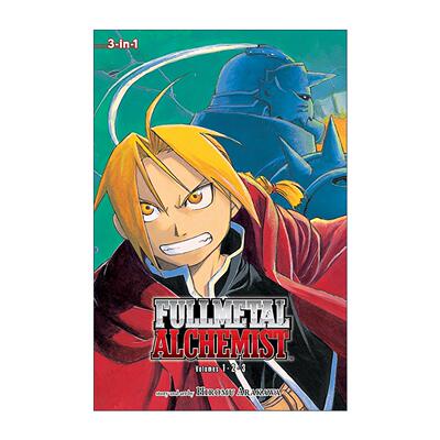 英文原版 Fullmetal Alchemist 3-in-1 Edition   Vol. 1 钢之炼金术师3合1卷一 漫画 英文版 进口英语原版书籍