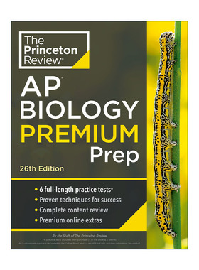 英文原版 Princeton Review AP Biology Premium Prep  26th Edition 普林斯顿评论AP生物学 增值版 第26版 2024 英文版 进口书籍