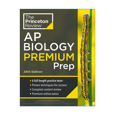 英文原版 Princeton Review AP Biology Premium Prep  26th Edition 普林斯顿评论AP生物学 增值版 第26版 2024 英文版 进口书籍