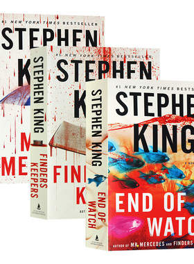 斯蒂芬金三部曲1-3 The Bill Hodges Trilogy 英文原版 悬疑推理小说 Mr Mercedes Finders Keepers End of Watch 英文版英语书籍