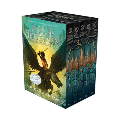 英文原版 Percy Jackson and the Olympians 5 Book Paperback Boxed Set 波西杰克逊 系列1-5 平装套装 英文版 进口英语原版书籍