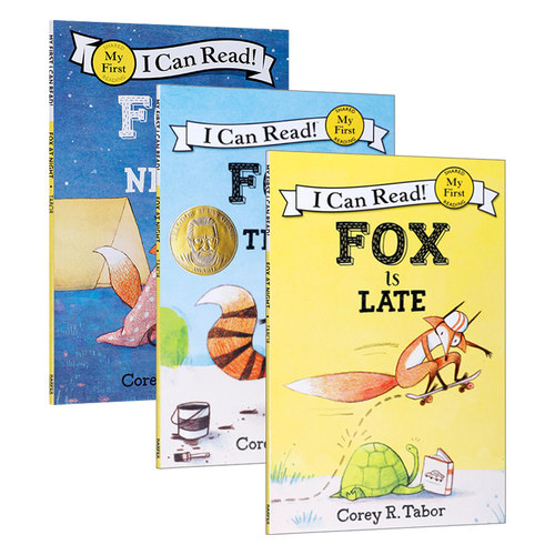 英文原版绘本 My First I Can Read系列3册 Fox at Night/Fox Is Late/Fox the Tiger 入门级儿童分级读物 英文版 进口英语书籍