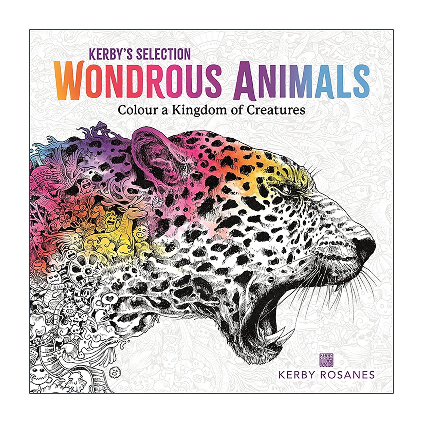 英文原版 Wondrous Animals 奇妙动物王国 趣味涂色书 菲律宾插画师Kerby Rosanes 英文版 进口英语原版书籍