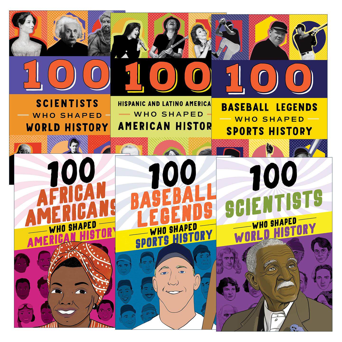 英文原版 100 Series系列6册 儿童传记科普百科 100位传奇人物系列 英文版 进口英语原版书籍