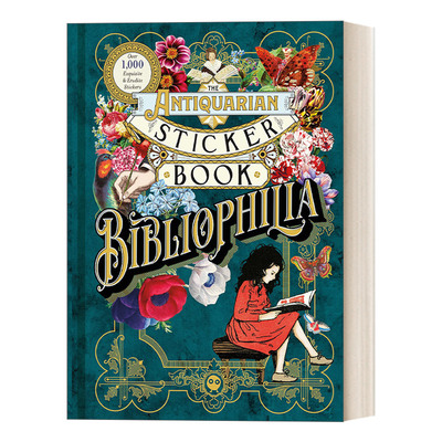英文原版 The Antiquarian Sticker Book 古物贴纸书2 嗜书如命 精装 英文版 进口英语原版书籍