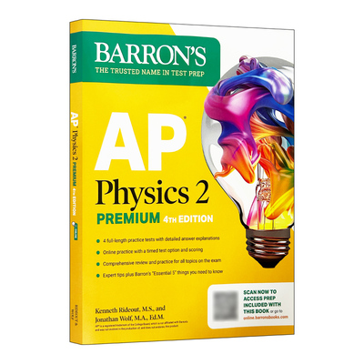 英文原版 AP Physics 2 Premium 2025 巴朗AP物理2 备考指南 高级版 4套题+综合复习+在线练习 英文版 进口英语原版书籍