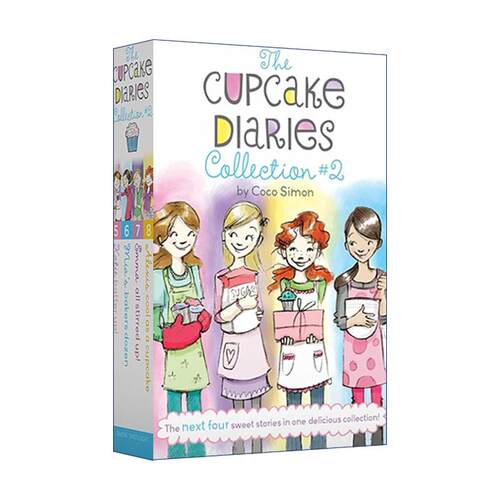 英文原版 The Cupcake Diaries Collection 2 蛋糕烘焙师 5-8册盒装 英文版 进口英语原版书籍