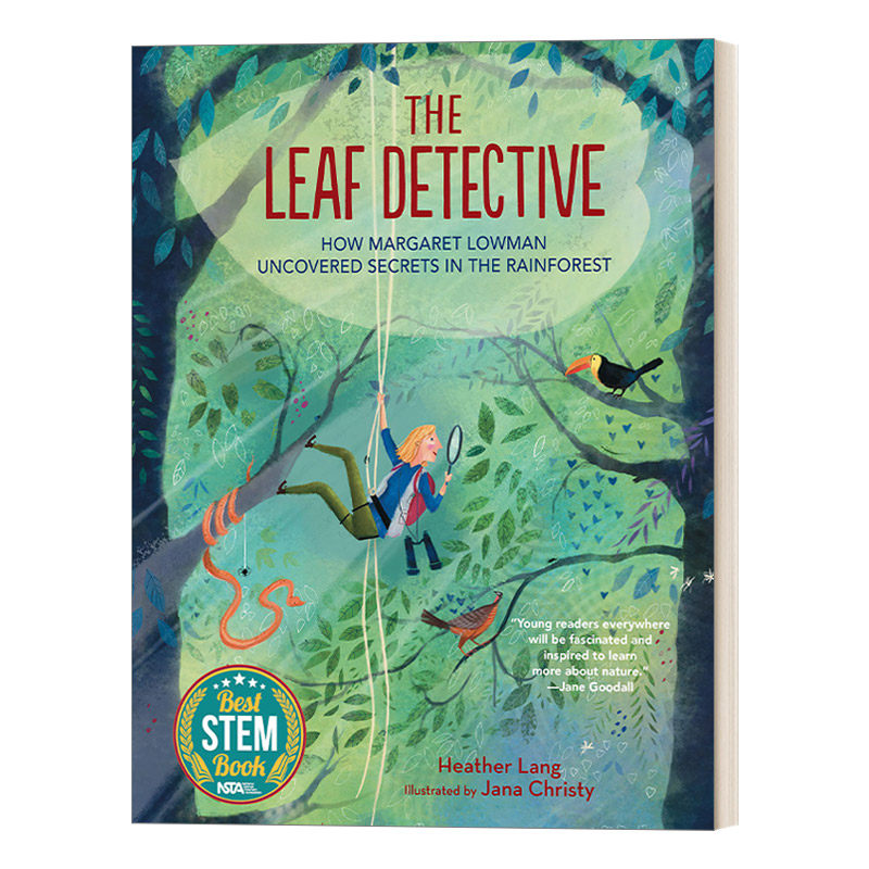 英文原版 The Leaf Detective 树叶侦探 玛格丽特·洛曼如何揭开热带雨林的秘密 儿童精装人物传记故事绘本 英文版 进口英语书籍