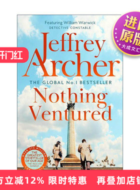 英文原版 Nothing Ventured 初生牛犊 无事冒险 William Warwick Novels系列1 Jeffrey Archer 侦探悬疑小说 进口英语原版书籍