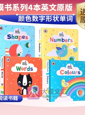 Numbers Colours Shapes Words 英文原版 Baby Touch 触摸书系列4本 颜色 数字 形状 单词