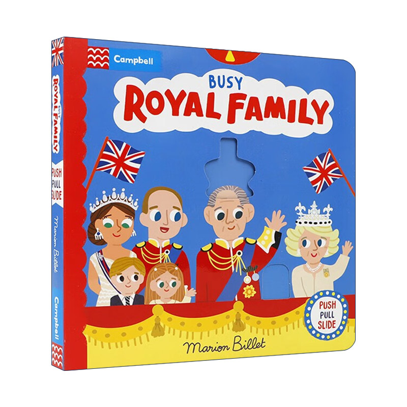 英文原版 Busy Royal Family 忙碌的皇室成员 机关操作纸板书 英文版 进口英语原版书籍