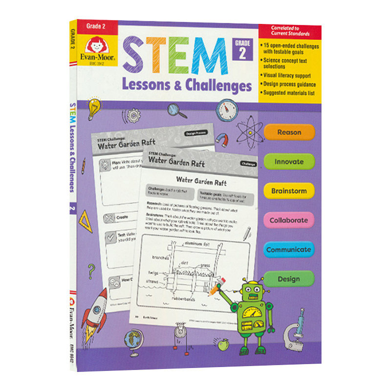 英文原版 STEM lessons & challenges Grade 2 STEM教育 课程与挑战 二年级 英文版 进口英语原版书籍