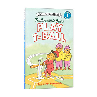 1分级阅读 Berenstain Play 英文原版 贝贝熊打棒球 Level 英文版 Read Bears Can 书籍 进口英语原版 Ball The