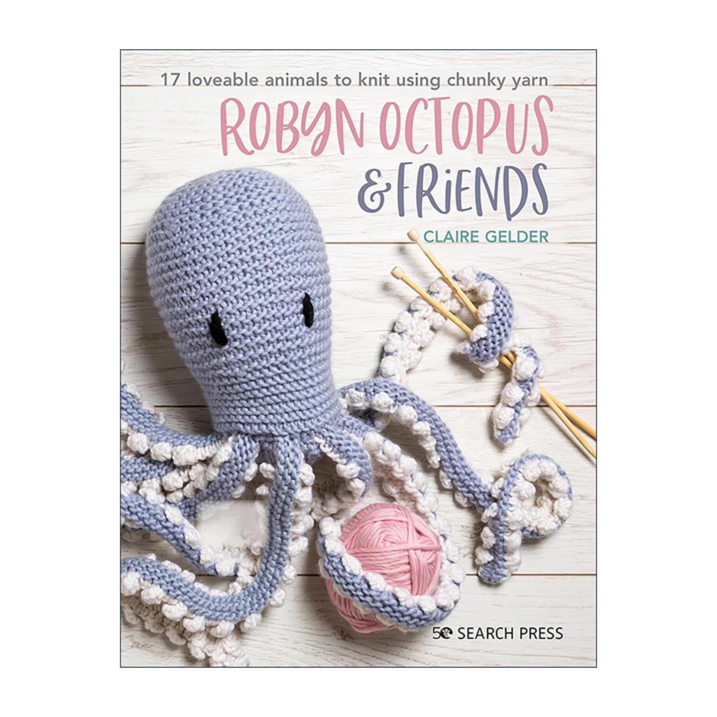 英文原版 Robyn Octopus & Friends 罗宾章鱼和它的萌友们 17款粗线棒针萌宠玩偶手工编织书 英文版 进口英语原版书籍