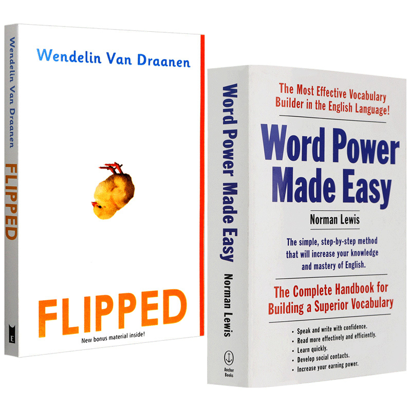 单词的力量+Flipped 怦然心动 英文原版小说 word power made easy 英文原版工具书 英语说文解字2本套装英文版原版书籍