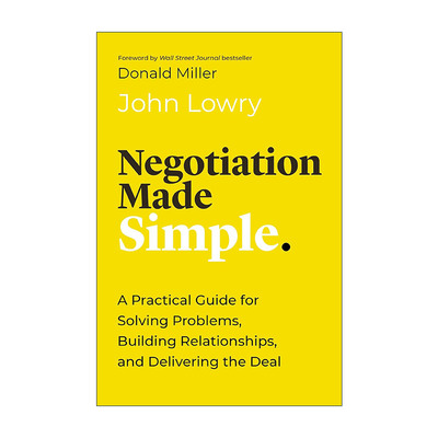 英文原版 Negotiation Made Simple 让谈判变得简单 解决问题 建立关系和达成协议的实用指南 精装 英文版 进口英语原版书籍