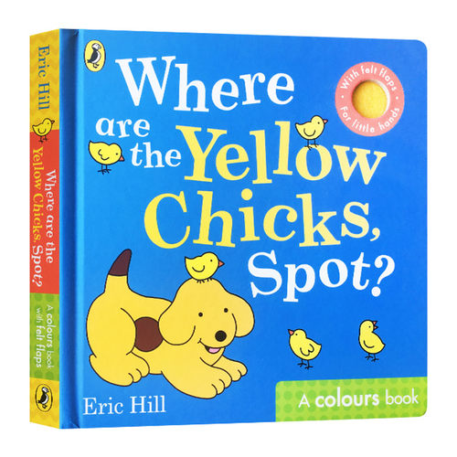 Where are the Yellow Chicks Spot 英文原版 小玻黄色的小鸡在哪里 儿童颜色认知绘本 躲猫猫纸板翻翻书 Eric Hill 英文版英语书