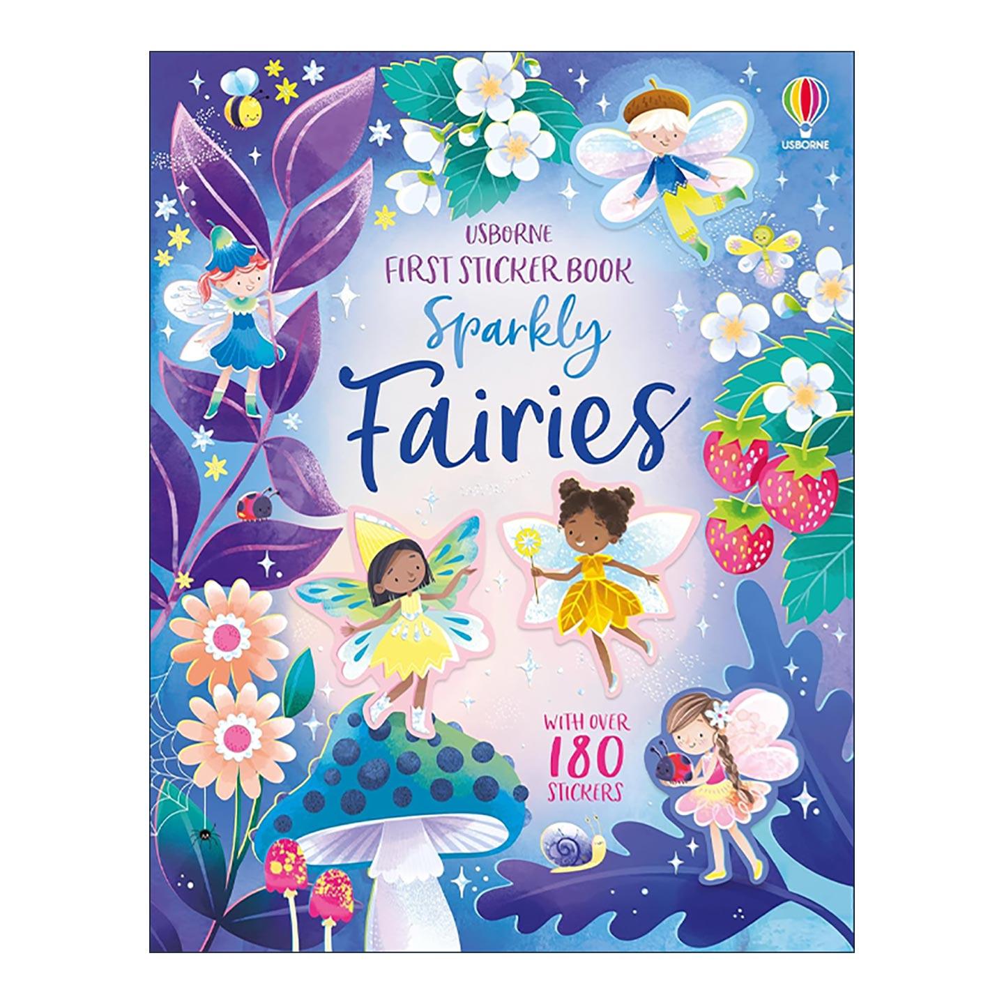 英文原版 Usborne First Sticker Book Sparkly Fairies 尤斯伯恩一本贴纸书 闪亮的仙女 英文版 进口英语原版书籍