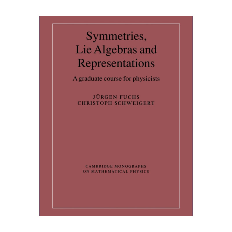 英文原版 Symmetries  Lie Algebras and Representations 对称、李代数及表示 物理研究生课程 剑桥数学物理学专著 英文版 进口英