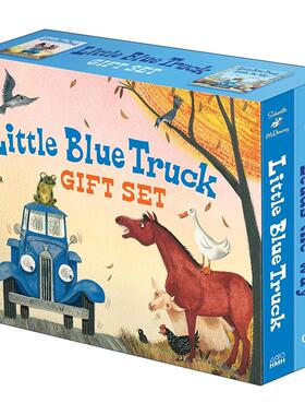 英文原版 Little Blue Truck 2-Book Gift Set 蓝色小卡车2册盒装 含蓝色卡车+带路的卡车 纸板书 英文版 进口英语原版书籍
