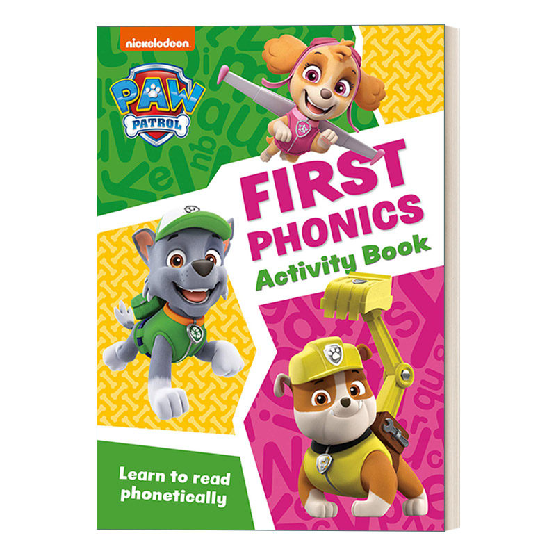 英文原版 paw patrol first phonics activity book 跟着汪汪队学习