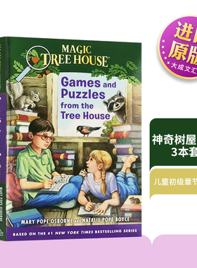 Magic Tree House 英文原版 神奇树屋练习册3本套装 英文版少儿益智游戏书 儿童英语初级章节书 进口美国中小学生课外阅读书籍