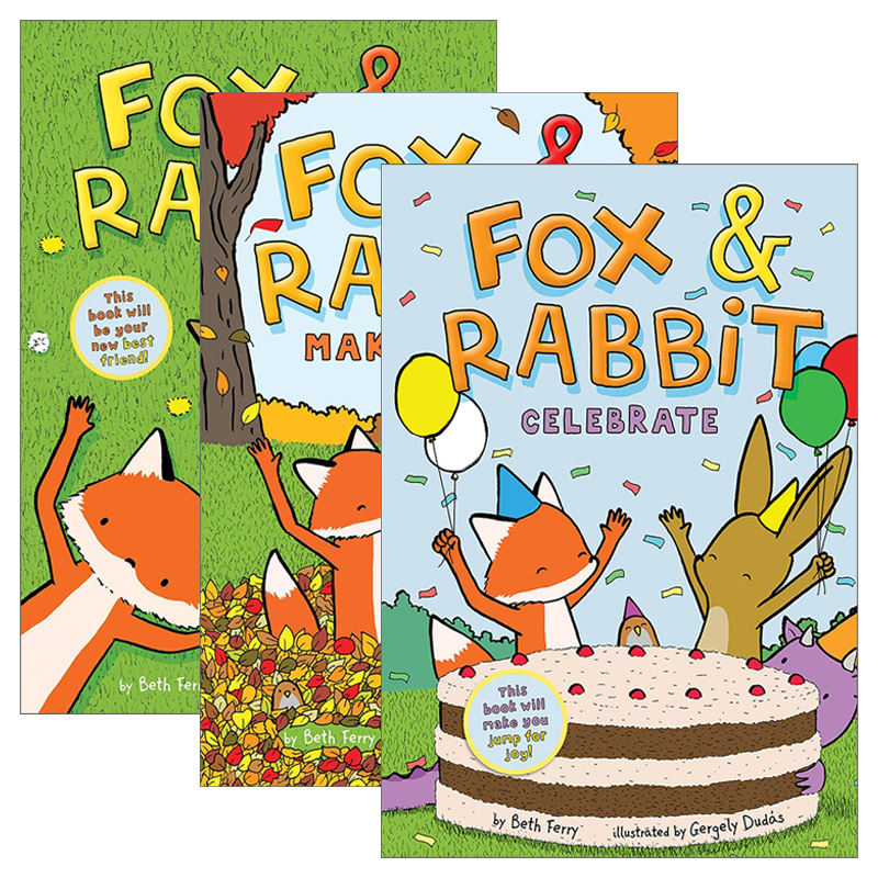 英文原版 Fox & Rabbit 狐狸与兔子系列3册套装 纽约时报畅销书作家Beth Ferry 友谊漫画书 英文版 进口英语原版书籍
