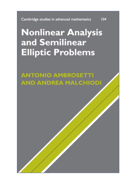 英文原版 Nonlinear Analysis and Semilinear Elliptic Problems 非线性分析和半线性椭圆问题 剑桥高等数学研究系列 精装 英文版