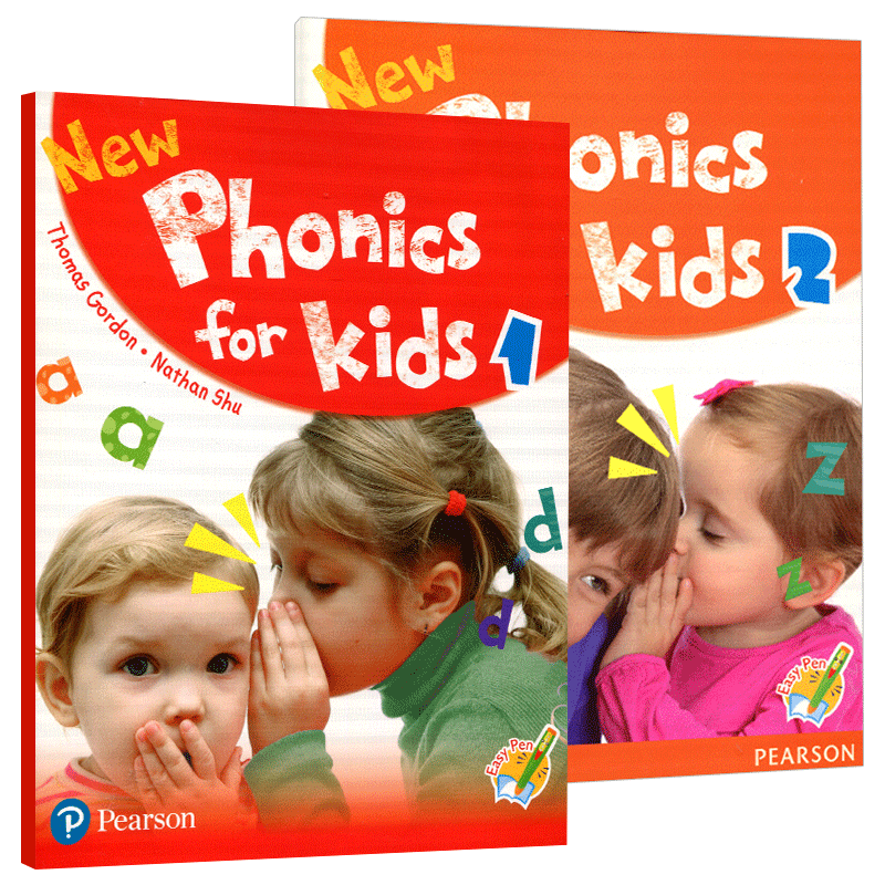 香港朗文幼儿英语自然拼读教材2册 英文原版 New Phonics for kids 1-2级别 学生用书 培生分级阅读亲子幼儿小班教材 英文版书籍