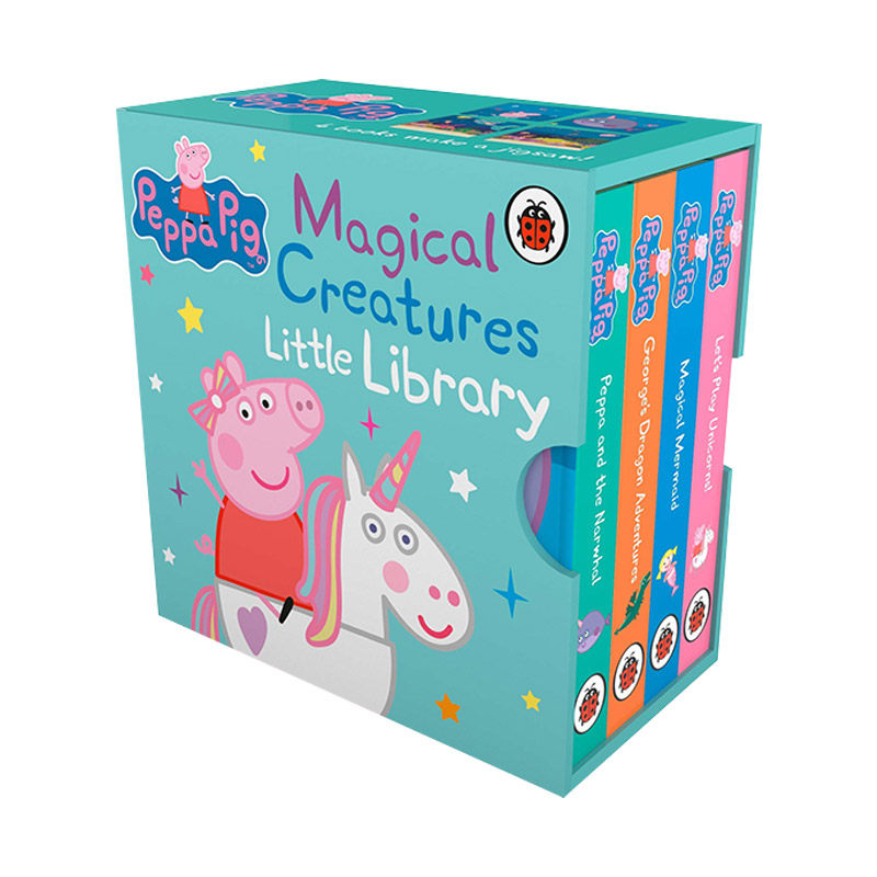 英文原版 Peppa's Magical Creatures Little Library 小猪佩奇 魔法生物小小图书馆 纸板书套装 精装 英文版 进口英语原版书籍