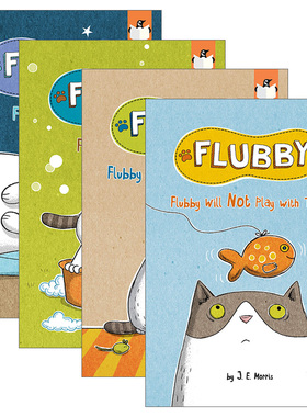 英文原版 Flubby 大懒猫费洛比4册 兰登桥梁小读本 儿童绘本猫猫故事图画书 培养幼儿想象力 幽默全彩插画桥梁书 英文版 进口书