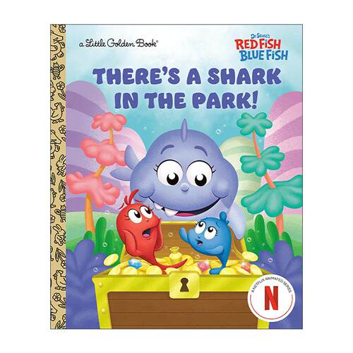 英文原版 There's a Shark in the Park Dr. Seuss's Red Fish Blue Fish Little Golden Book 公园里有条鲨鱼 苏斯博士红色的鱼