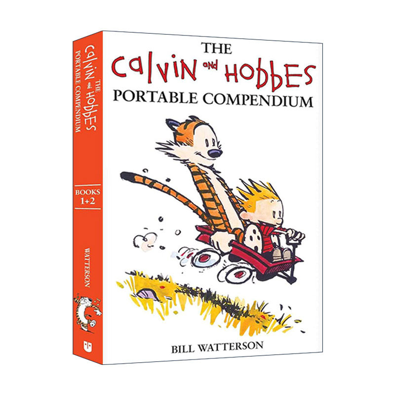 英文原版 The Calvin and Hobbes Portable Compendium Set 1 卡尔文与霍布斯 便携式漫画2册装 英文版 进口英语原版书籍