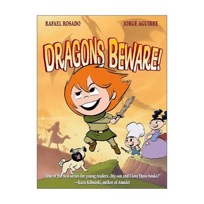 英文原版 Dragons Beware 克劳德编年史 当心龙 漫画 英文版 进口英语原版书籍