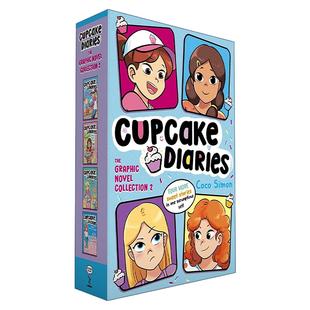英文原版 Cupcake Diaries The Graphic Novel Collection 2 蛋糕烘焙师5-8册盒装 漫画版 英文版 进口英语原版书籍