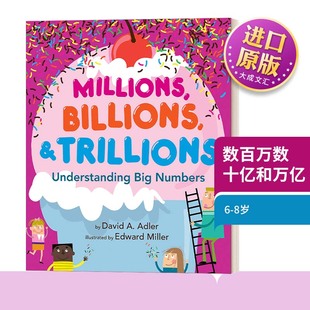 Billions 英文原版 進口英語原版 英文版 Trillions 繪本 兒童數學啟蒙繪本6 理解大 數百萬數十億和萬億 數字 8歲 書籍 Millions