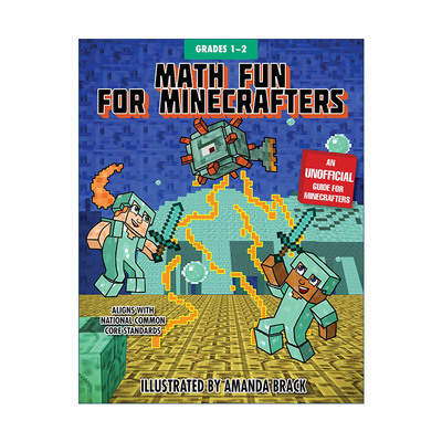 英文原版 Math Fun for Minecrafters Grades 1-2 我的世界 欢乐数学1-2年级 英文版 进口英语原版书籍