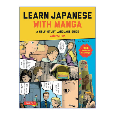 原版 Learn Japanese with Manga Volume Two 用漫画学日语 初学者自学指南 卷二 进口原版书籍