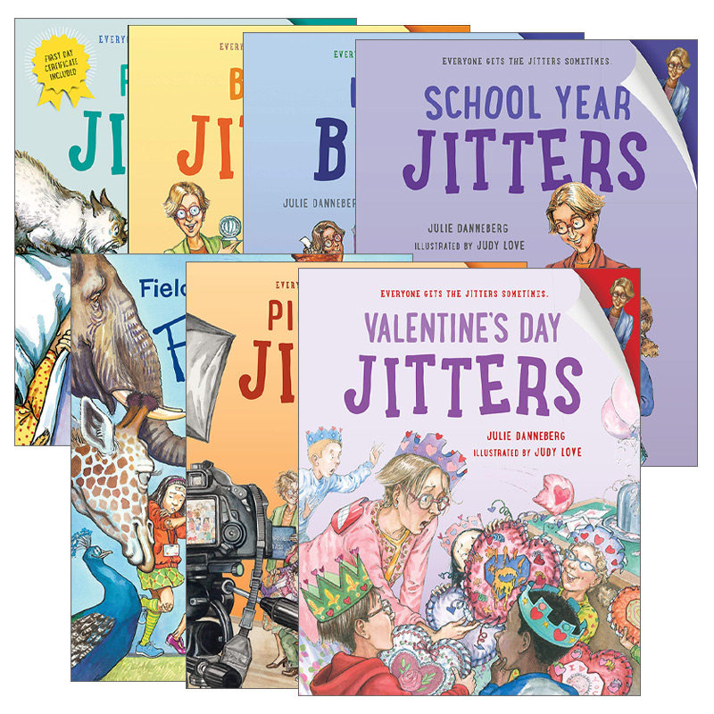 英文原版 The Jitters Series 紧张系列7册 新的环境中如何学会适应 儿童全彩章节桥梁书 Judy Love 英文版 进口英语原版书籍