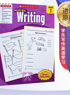 Scholastic Success with Writing,Grade1 进口英文原版 学乐分级一年级写作英语学习练习册 美国家庭教育教材教科书课外作业