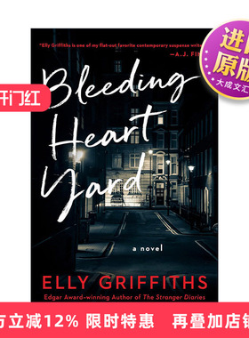 英文原版 Bleeding Heart Yard 跳动的心脏 惊悚悬疑小书 爱伦坡奖得主Elly Griffiths 英文版 进口英语原版书籍